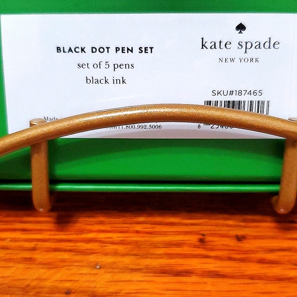 NWT: KATE SPADE ♠️  NEW YORK BLACK DOT PEN SET - Picture 3 of 3